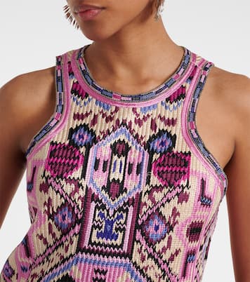Miniabito Yasmine in cotone con frange | Isabel Marant