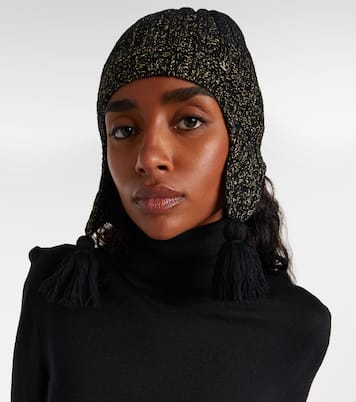 Gorro VLogo de Lurex® con flecos  | Valentino