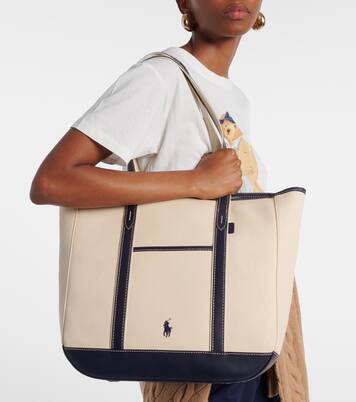 Tote de lona con piel | Polo Ralph Lauren