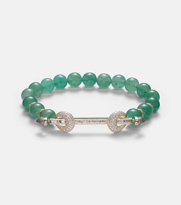 Chakra 18kt gold bracelet with gemstones | Ananya