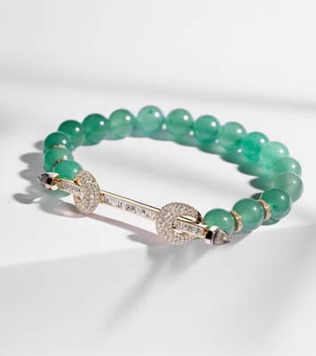 Chakra 18kt gold bracelet with gemstones | Ananya