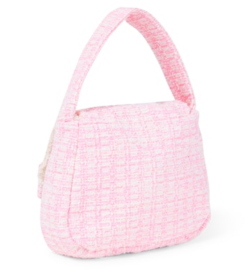 Bow-detail tweed shoulder bag | Patachou