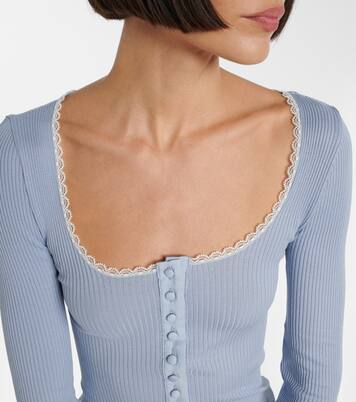 Cardigan aus Baumwolle mit Spitze | Chloé
