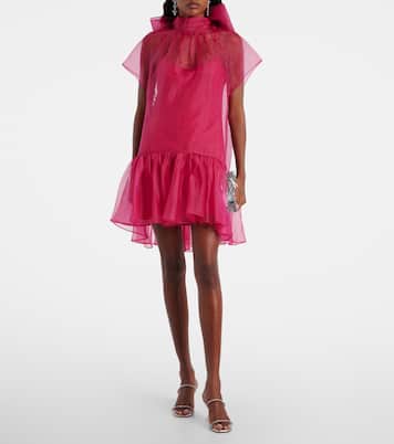 Beaux bow-detail organza minidress | Simkhai