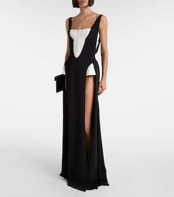 re/edit crêpe corset gown | Mugler