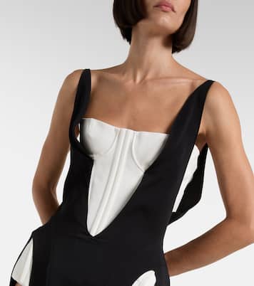 re/edit crêpe corset gown | Mugler