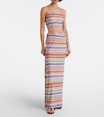 Zigzag lamé wrap skirt | Missoni