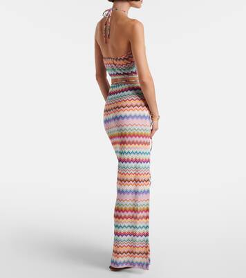 Zigzag lamé wrap skirt | Missoni