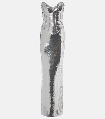 Robe longue top bustier Azzura à sequins | The New Arrivals Ilkyaz Ozel