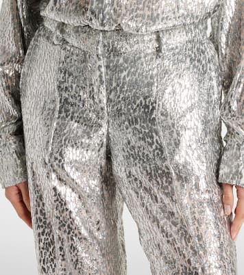 Pantalon ample en fil coupé lamé | Stella McCartney