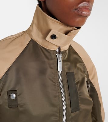 Cropped-Blouson aus Baumwolle und Twill | Sacai
