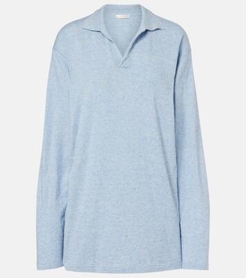 Niosa cotton and linen polo sweater | The Row