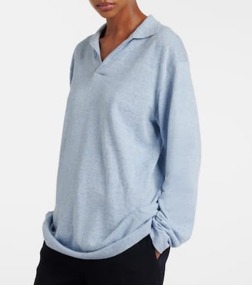Niosa cotton and linen polo sweater | The Row
