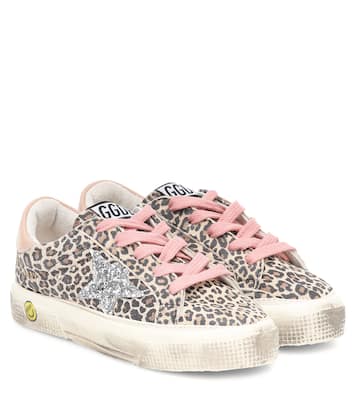 May leopard-print leather sneakers | Golden Goose Kids
