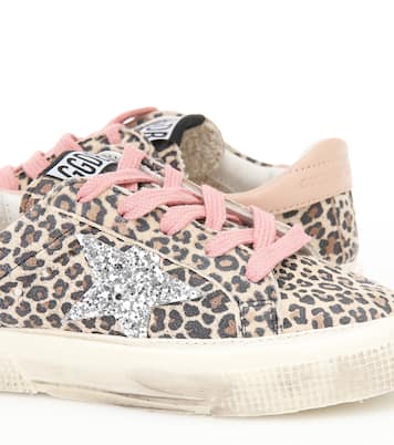 May leopard-print leather sneakers | Golden Goose Kids