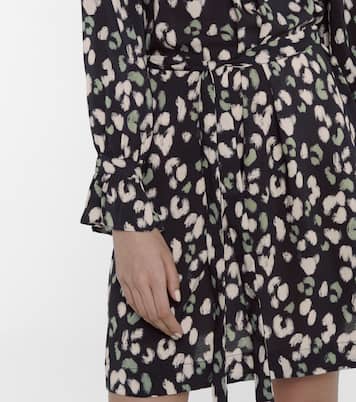 Gertrude leopard-print minidress | Velvet