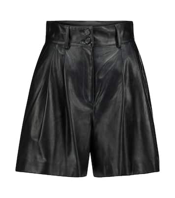 High-rise leather shorts | Dolce&Gabbana