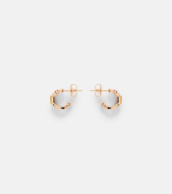 Boucles d'oreilles en or rose 18 ct, diamants et saphirs | Suzanne Kalan