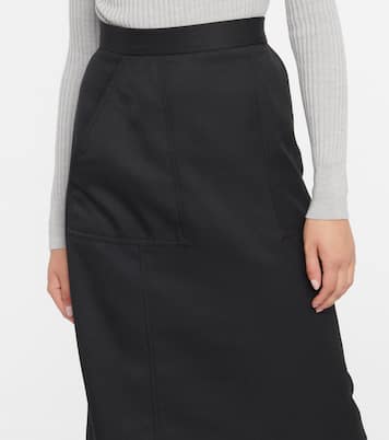 Falda midi de línea A de tiro alto | Moncler
