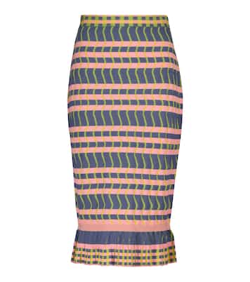 Gonna midi Rosa in maglia a righe | Diane von Furstenberg
