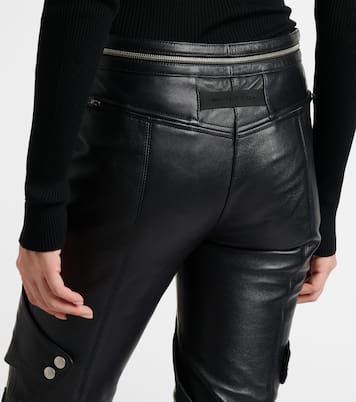 6 Moncler 1017 Alyx 9sm mid-rise straight leather pants | Moncler Genius