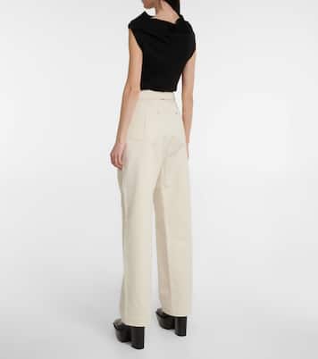 Belted high-rise wide-leg jeans | Peter Do