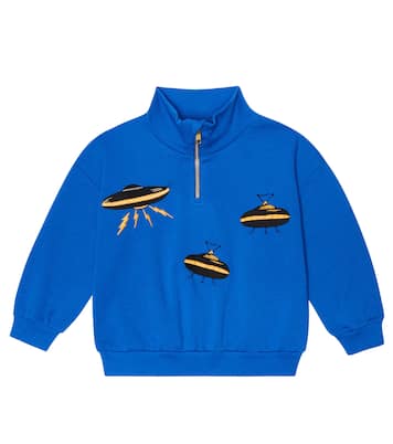 Jersey de algodón con media cremallera | Mini Rodini