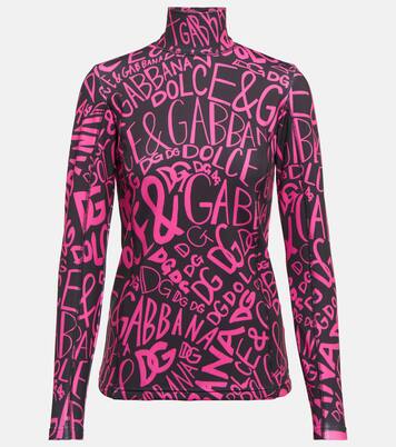 Logo-print turtleneck ski top | Dolce&Gabbana
