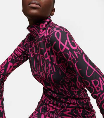 Logo-print turtleneck ski top | Dolce&Gabbana