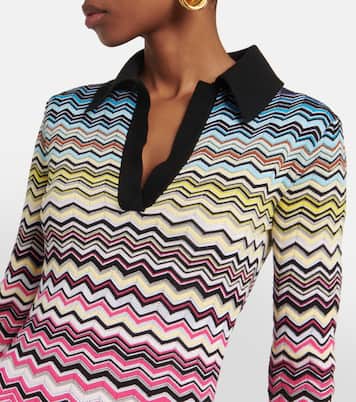 Zig-zag knit cotton-blend midi dress | Missoni