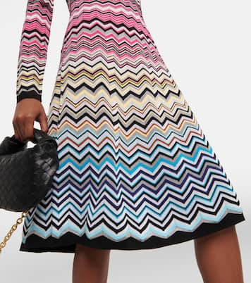 Zig-zag knit cotton-blend midi dress | Missoni