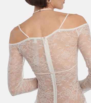 Bridal cutout lace gown | Nensi Dojaka