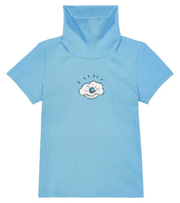 Seashell cotton turtleneck T-shirt | Mini Rodini