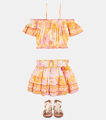 Gonna Ariel in cotone con stampa | Poupette St Barth Kids