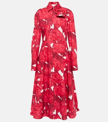 Robe chemise en coton à fleurs | Valentino
