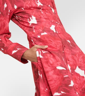 Robe chemise en coton à fleurs | Valentino