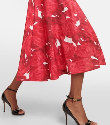 Robe chemise en coton à fleurs | Valentino