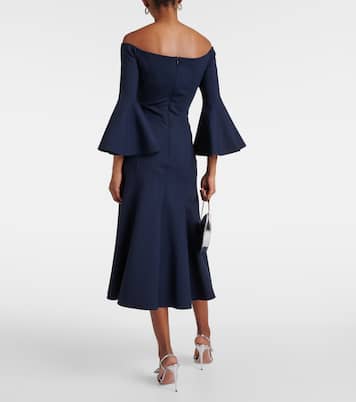 Vestido midi de mezcla de lana | Oscar de la Renta