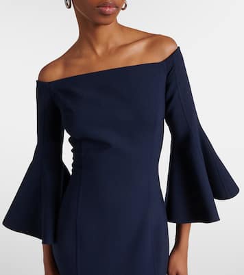 Vestido midi de mezcla de lana | Oscar de la Renta