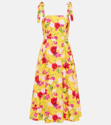 Vestido midi de algodón floral | Carolina Herrera