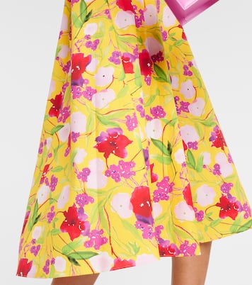 Vestido midi de algodón floral | Carolina Herrera