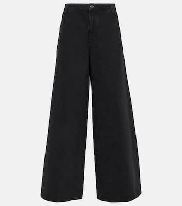 【送料&関税込】Khaite the Jacob Jeans Jacob low-rise wide-leg jeans in black - Khaite | Mytheresa