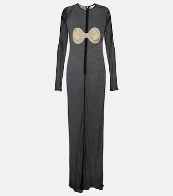 Abito lungo in jersey con crochet | Magda Butrym