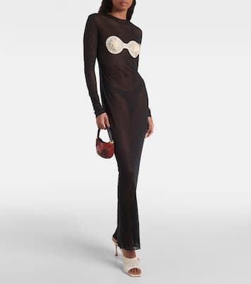 Abito lungo in jersey con crochet | Magda Butrym