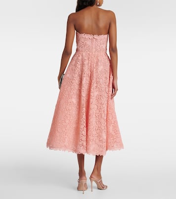 Abito midi in pizzo guipure | Carolina Herrera