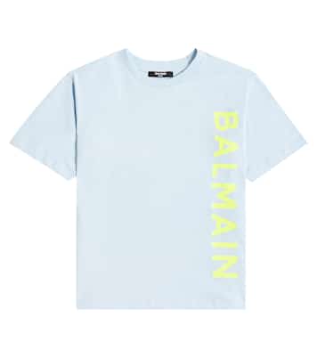 Camiseta de jersey de algodón con logo | Balmain Kids