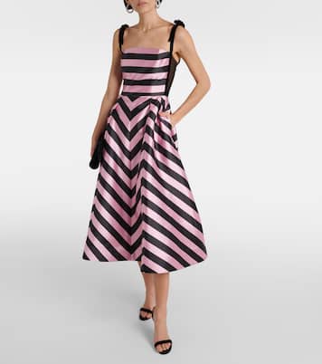 Abito midi Jocelyn a righe | Rebecca Vallance