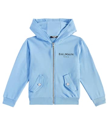 Sudadera con capucha de algodón con logo | Balmain Kids