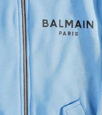 Sudadera con capucha de algodón con logo | Balmain Kids