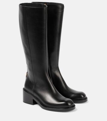 Marcie leather knee high boots in black Chloe Mytheresa